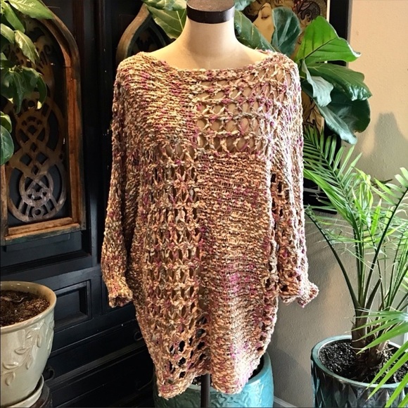 Cotton Candy Handmade wide knit sweater - Picture 5 of 12